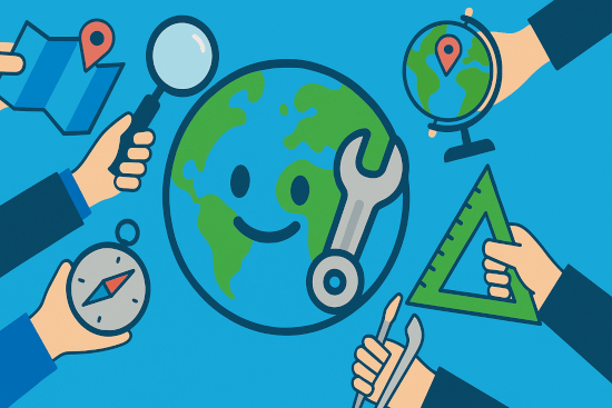 All-in-one online geography toolkit